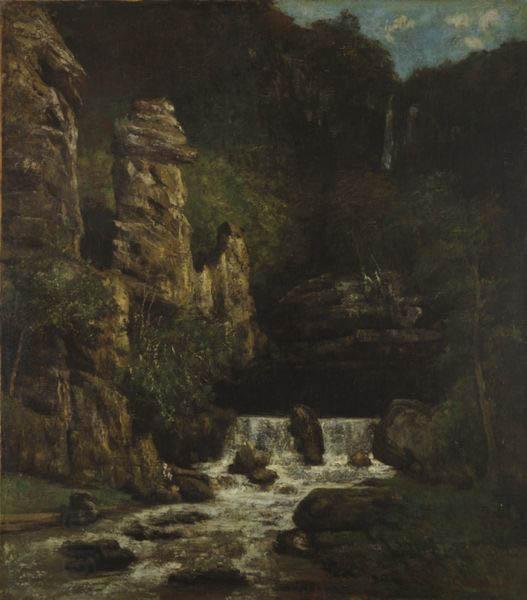 Gustave Courbet Landscape with Waterfall oil painting picture